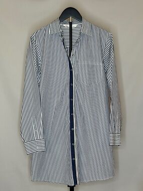 Zara Denim Striped Shirt Dress
